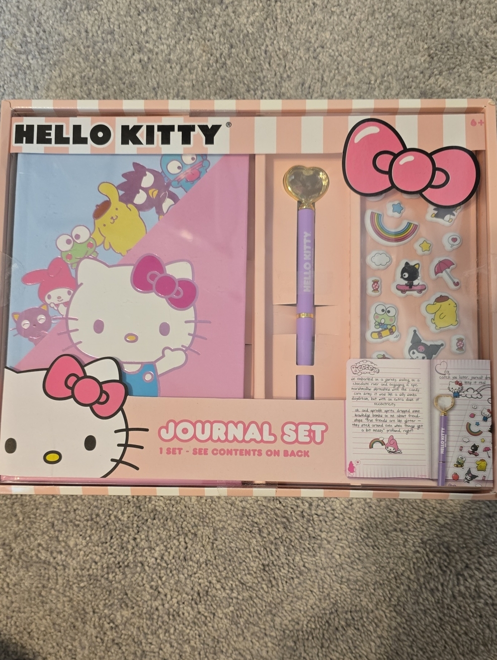 Hello Kitty Pink & Purple Stationery Journal Kit